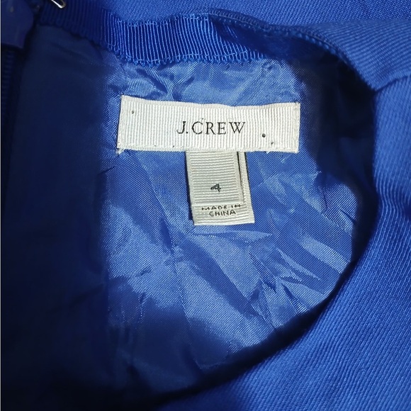 J. Crew Vibrant Blue Mini Dress with planks - Picture 4 of 10